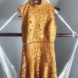 Mustard Formal Short Dress